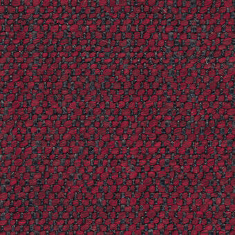 Red woven fabric texture with circular pattern, dark gray threads, looped pile, labeled “frag > fabric > cat. b > 63 andromeda > dark pomace 63 022”.