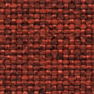 Woven fabric texture, reddish-brown tone, grid pattern with circular elements and subtle mottling; includes textile identification text.