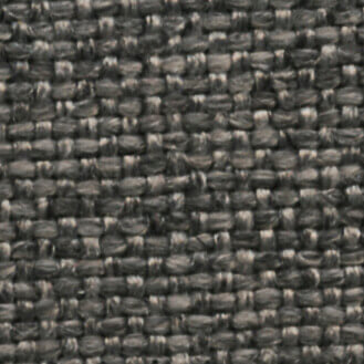 Woven fabric texture, charcoal gray and beige, dense grid pattern with heathered and speckled variations, matte finish, printed label visible.