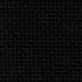 Black woven fabric texture with repeating circular nodes, displaying a matte finish and visible thread detail; text reads “frag > fabric > cat. c > 24 sole > sole 24 s418”.