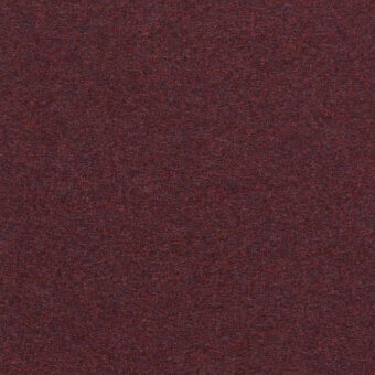 Burgundy fabric sample with granular texture, displaying mottled tones and a slightly uneven nap; label reads "divina 52 673".
