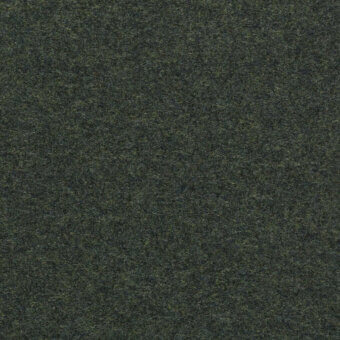 Dark green Divina 52 973 fabric sample with mottled texture, featuring olive and gray interwoven threads and a white product label.