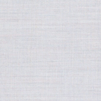 Canvas fabric sample, off-white tone, tight weave with subtle mottling and darker thread accents; product code visible.