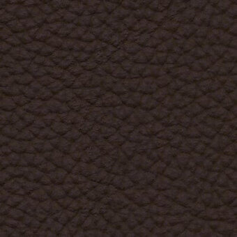 Coffee brown pebble-grain leather texture with a matte finish, displaying a consistent, subtly rough surface ideal for upholstery applications.