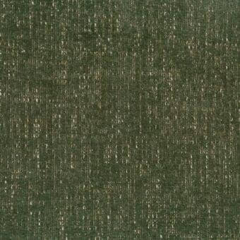 Giorgetti chenille fabric sample, olive-green with beige threads, irregular weave, soft pile, matte finish, neutral background.