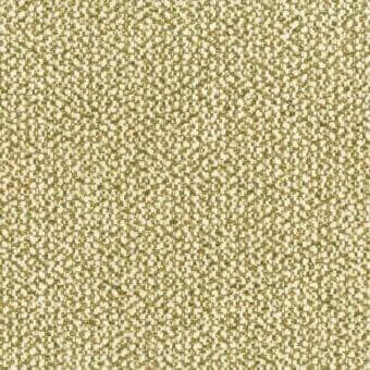 Giorgetti fabric texture, pistachio green and off-white, dense speckled weave with embroidered brand identifiers.