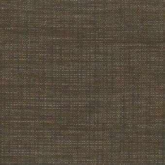 Giorgetti fabric sample, dark brown woven textile with copper and beige accents, displaying a matte, textured surface and product label.
