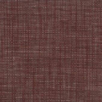 Giorgetti Damaris fabric swatch in bordeaux, featuring a heathered weave with beige threads and a textured, slightly distressed appearance; label visible.