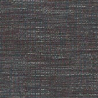 Giorgetti fabric sample, charcoal gray woven textile, dense linear structure with teal and rust threads, matte finish, labeled ‘damaris 5327 tramonto’.