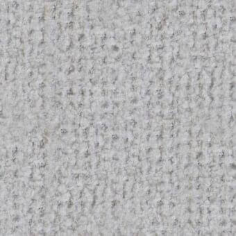 Giorgetti fabric texture sample, pale gray granular surface, uniformly distributed particles, subtle tone variations, “daydreamer 5213 meringue” text.