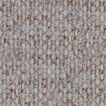 Giorgetti Daydreamer fabric texture, muted gray tweed with heathered beige, orange, lavender yarns, visible grid weave, upholstery material.