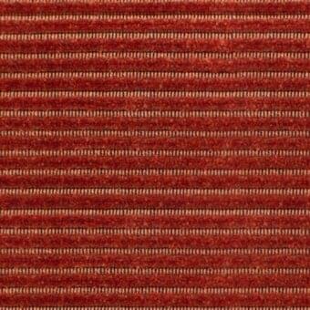 Giorgetti Infinity Cord 5178 Sunset fabric, terracotta and sandy-brown horizontal stripes, ribbed texture with brushed nap finish.