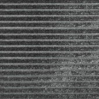 Giorgetti Infinity Cord 5183 Charbon corduroy fabric, medium gray, with narrow vertical ribs in a dense, linear texture.