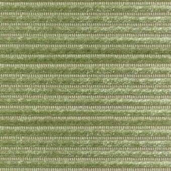 Giorgetti Infinity Cord 5185 Giada fabric swatch features muted olive-green horizontal stripes with a woven, granular texture and matte finish.