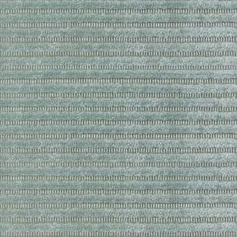 Aquamarine corduroy fabric with horizontal stripes and vertical ribs, displaying a muted, plush texture and matte finish.