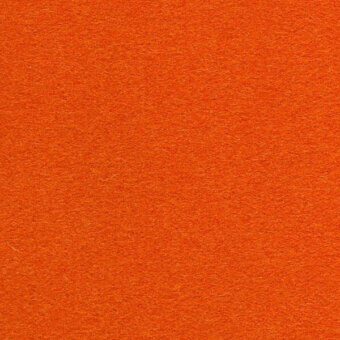 Orange felt texture with granular surface and subtle saturation variations, displaying a warm terracotta tone under diffused, even lighting.