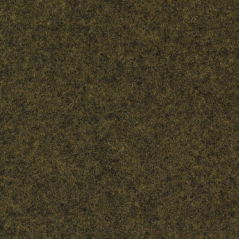 Kvadrat Divina Melange 3 0467 fabric texture, muted olive green and brown mottled short-pile, dense woven fiber surface.