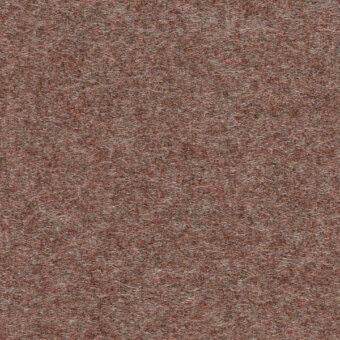 Reddish-brown woven texture with visible fibers, a matte finish, and a dense, mottled surface suggesting wool or a wool blend material.