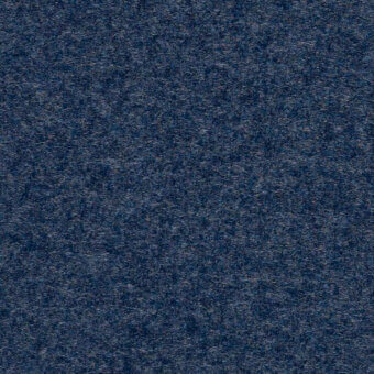 Blue textile texture, short pile felt or carpet, matte finish with subtle tonal variations, manufacturer detail text integrated.