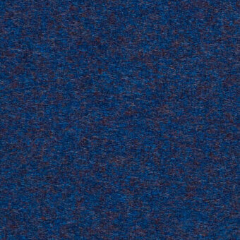 Kvadrat Divinamd 0773 textile features a mottled deep blue and reddish-brown fiber blend with a dense, matte, woven texture.