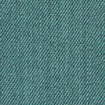 Kvadrat Steelcut Trio textile, teal-gray woven fabric, diamond pattern with raised cylindrical texture and dark grid structure.