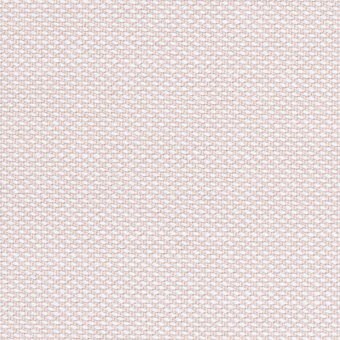 Kvadrat Steelcut Trio textile sample, blush pink and off-white woven fabric, dense looped pile texture with printed identification.