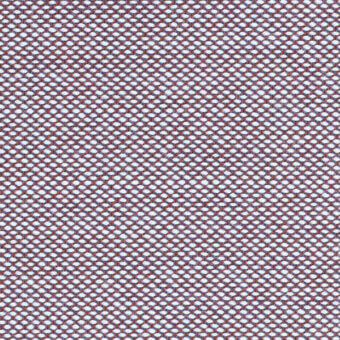 Kvadrat Steelcut Trio fabric texture, dusty rose color, dense grid weave with interconnected loops and a matte finish.