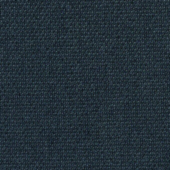 Kvadrat Steelcut Trio fabric, dark blue-gray, dense circular texture, matte finish, woven construction, uniform surface, Horm collection.
