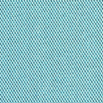 Seamless turquoise texture with repeating circular elements connected by teal lines, creating a woven mesh pattern and neutral visual surface.