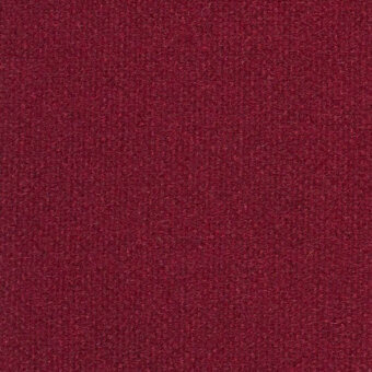 Kvadrat Tonus fabric sample, textured red textile, consistent granular surface; Horm exclusive, model 0610, studio lighting.