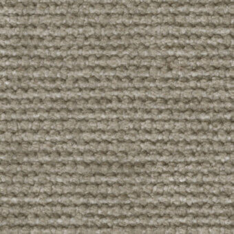 Woven textile surface, gray-beige tones, linear pattern with horizontal looped pile, matte finish, dense nub-like texture, neutral composition.
