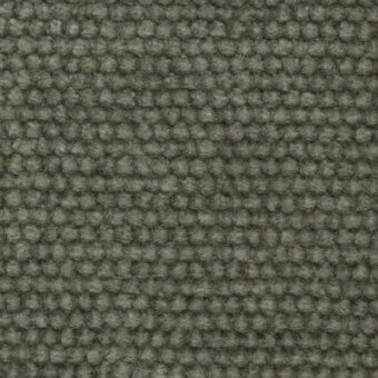 Textured looped pile fabric sample, grayish-green color, dense grid pattern with raised bumps, soft fuzzy appearance, neutral background.