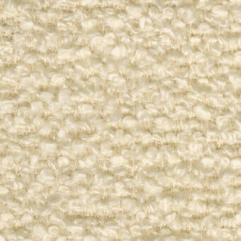 Cream looped fabric texture with undulating pattern, small rounded tufts, woven horizontal lines, matte finish, and a plush, dense appearance.