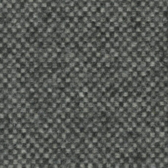 Gray woven textile with a dense, nubby texture and heathered effect, displaying a repeating square pattern and soft, fuzzy appearance.