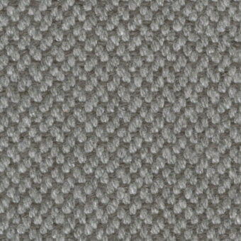 Woven fabric texture, muted gray, three-dimensional looped pile with heathered tonal variations and uniform rounded bumps.