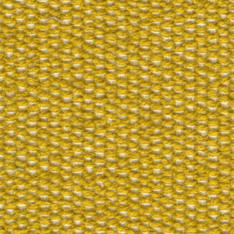 Woven fabric texture, muted yellow and off-white, dense geometric grid with knotted surface, matte finish, durable material sample.