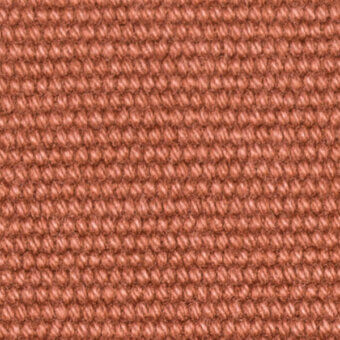 Terracotta ribbed fabric texture, synthetic textile with horizontal lines, matte finish, durable low-pile construction for upholstery.