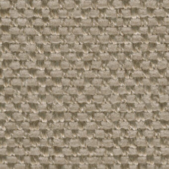 Coarse woven textile, muted beige color, dense grid pattern with visible knots and thread intersections, natural linen or jute texture.