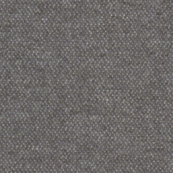Woven fabric sample, medium gray tone, dense granular texture with heathered effect and uniform, non-directional pattern.