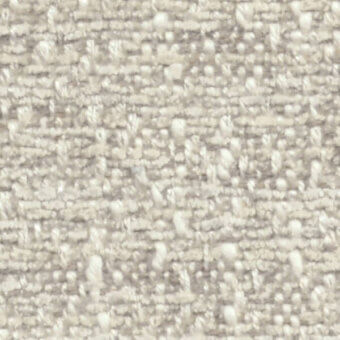 Beige woven fabric texture with nubby, irregular surface; complex yarn weave and rounded knots, displaying manufacturer text “fresia 3112 21”.