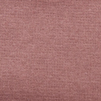 Velvet fabric texture, dusty rose color, dense woven pile with matte finish and uniform construction, identified as nuance v2 (top) e055.