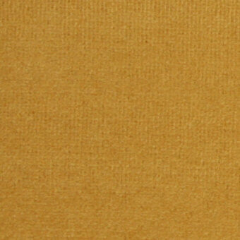 Woven fabric swatch, mustard yellow tone, natural fiber texture with slight grain and matte finish, no discernible pattern.
