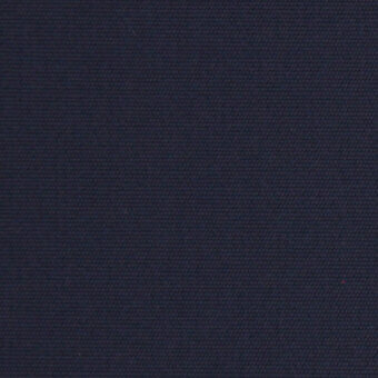 Navy blue fabric sample, dense plain weave texture, matte finish, subtle mottled effect, indistinct red fiber detail, even lighting.
