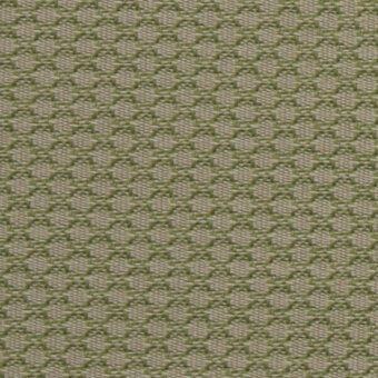 Olive-green textured fabric with repeating circular grid pattern, matte finish, and tight weave; text reads "horm > outdoor flukso clouds openair > 405 openair".