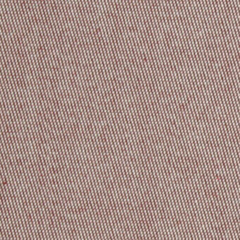 Terracotta textile sample with repeating dot pattern, light off-white dots, dense matte weave, and faint printed label text.