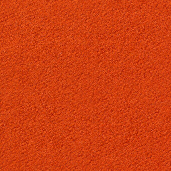 Orange Vescom Lani textile sample displays dense, short fibers with a consistent tone and even lighting, labeled “horm > vescom lani 7060.”