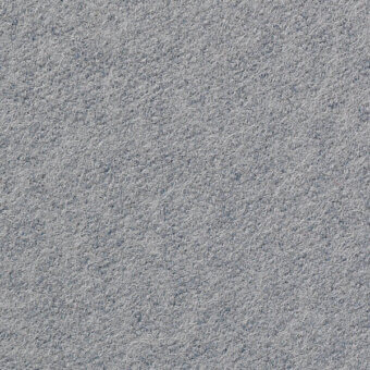 Vescom Lani textile sample, gray granular fiber texture, subtle silver to charcoal tonal variations, matte finish, directional pattern.