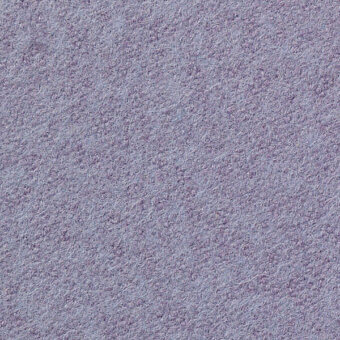 Lavender textile swatch with dense woven texture, heathered effect, visible fibers, and “horm > vescom lani” label detail.
