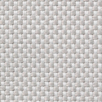Woven fabric texture, muted gray tone, grid pattern with subtle tonal variation, dense and uniform weave, matte finish, Vescom Samar 7052 sample.