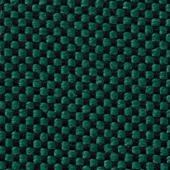 Woven textile sample, dark green and black checkerboard pattern, uniform square grid with matte finish, Vescom Samar 7052 fabric detail.
